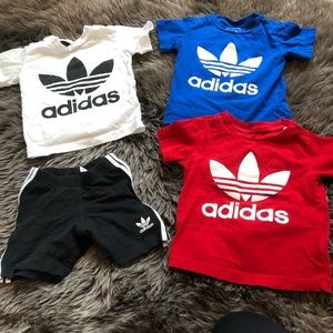 Adidas originals trefoil set tees and shorts
